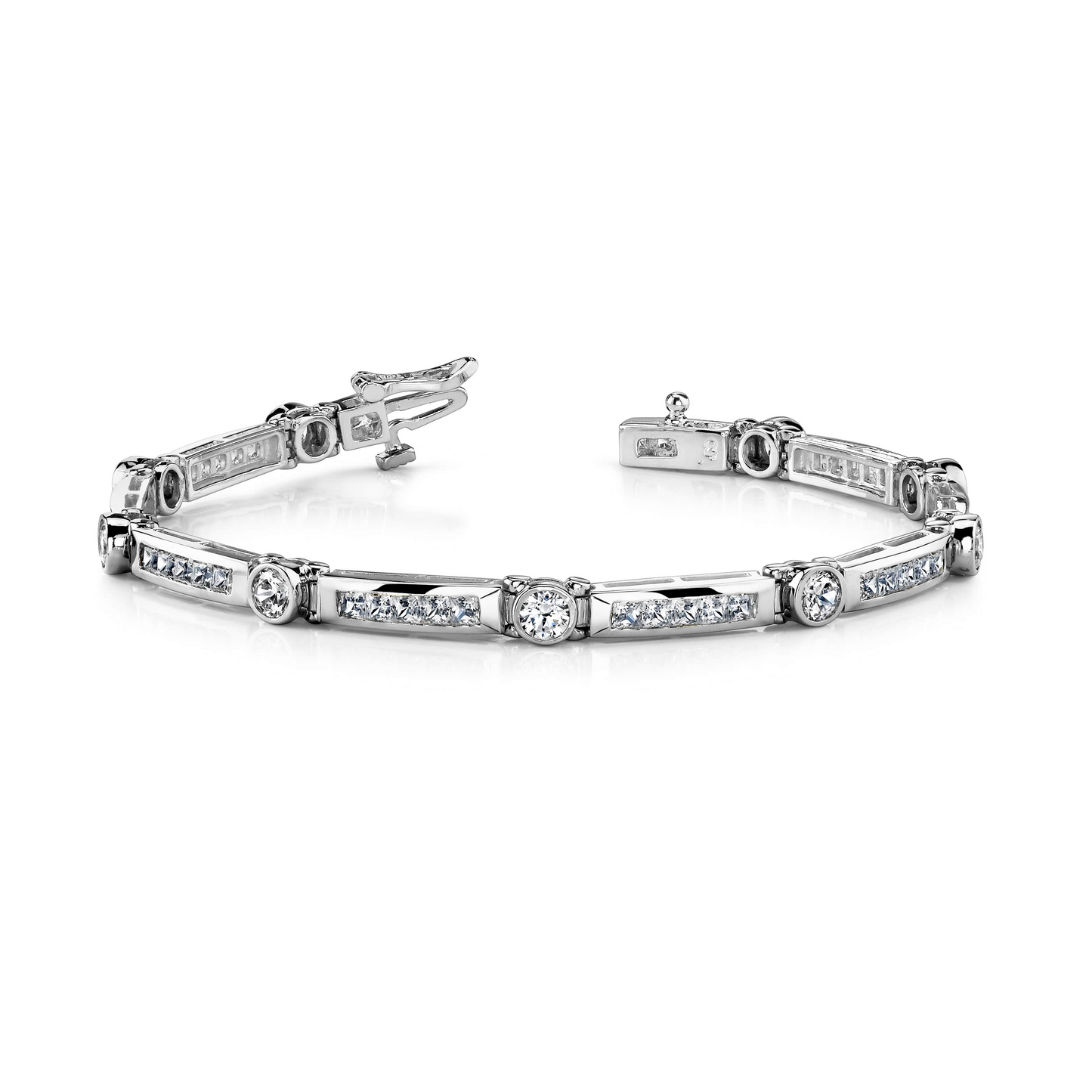 8.50 Ct Sparkling Lab Grown Diamonds Tennis Bracelet White Gold 14K