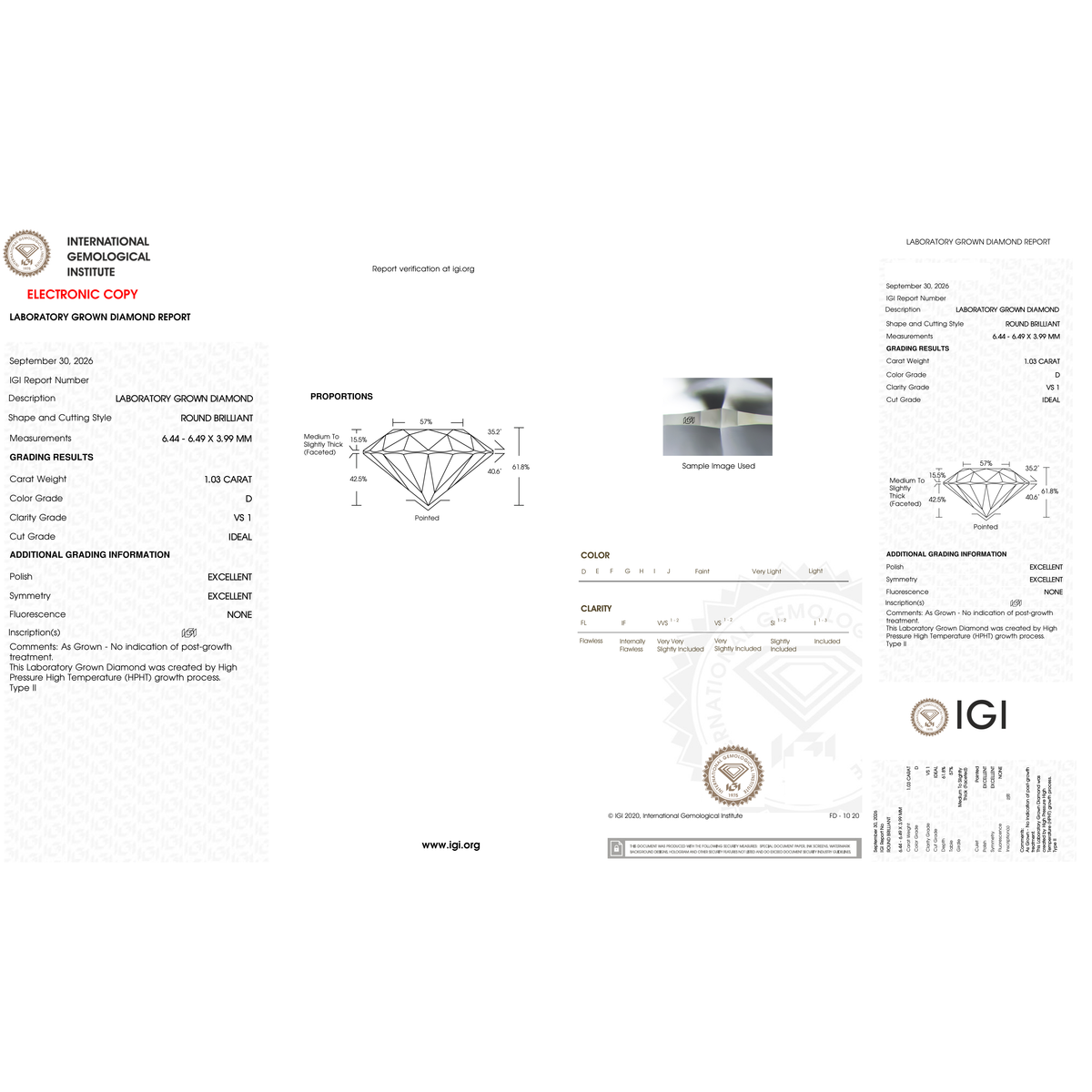 IGI Certificate