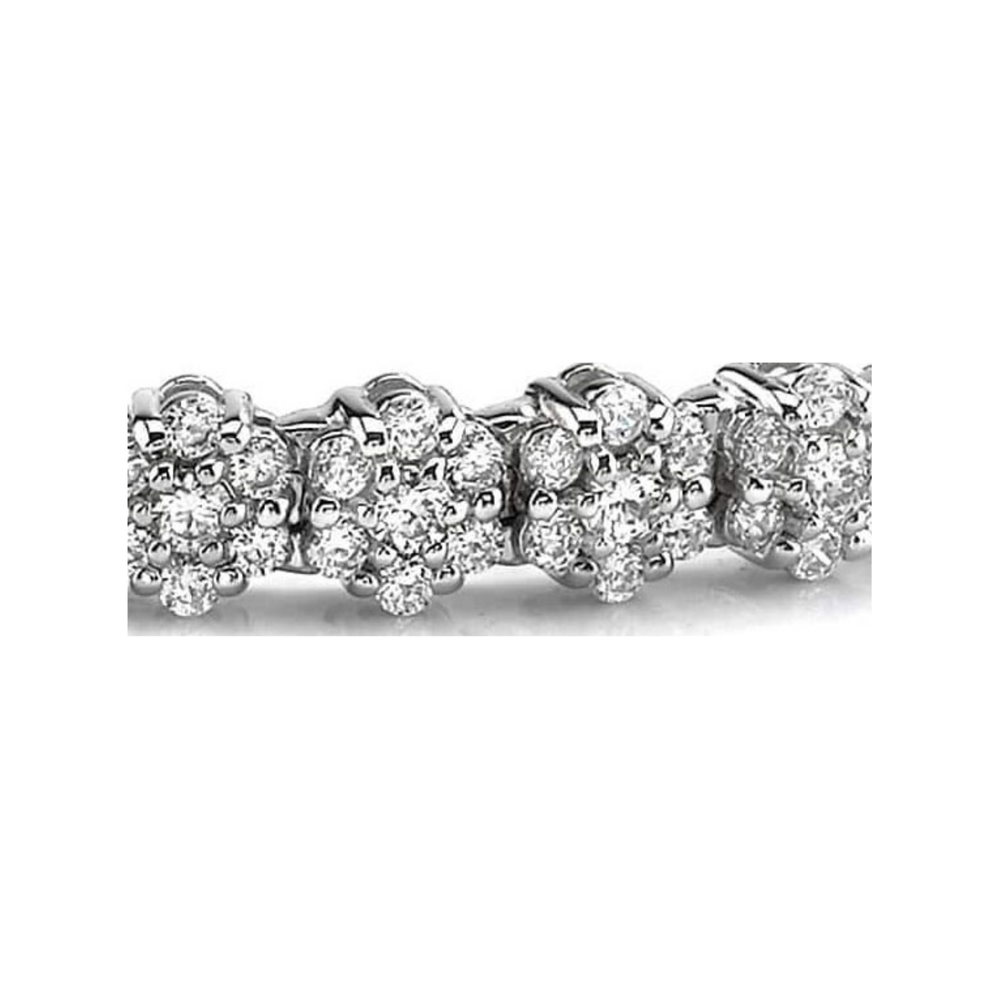 8 Carats Sparkling Round Cut Lab Grown Diamonds Pentagon Bracelet Gold White