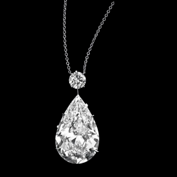 9 Carats Pear & Round Genuine Natural Earth Mined Diamond Necklace Pendant Solid Gold Jewelry New