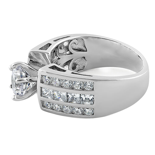 Anniversary Natural Earth Mined Diamond Engagement Ring 2.51 Carat White Gold 14K