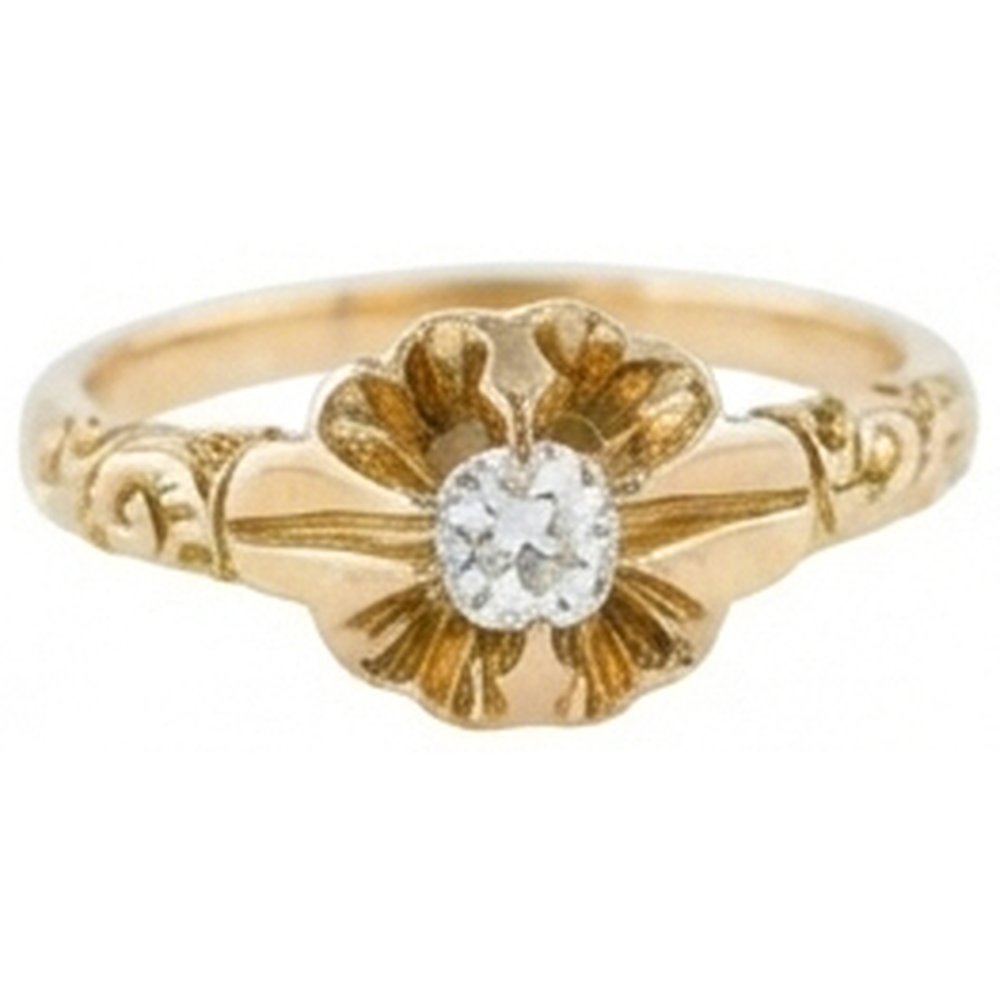 Art Nouveau Jewelry New Solitaire Ring Round Old Miner Real Natural Earth Mined Diamond 0.50 Ct