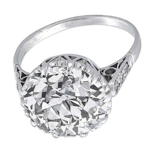 Big Halo Round Lab Grown Diamond 10.8 Ct Ring White Gold 14K