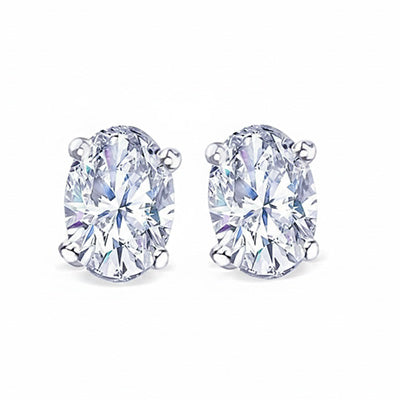 3 Carat Natural GIA Certified Real ( Not Lab Grown ) Diamond Stud Earring Jewelry WG Lady Earrings Pair