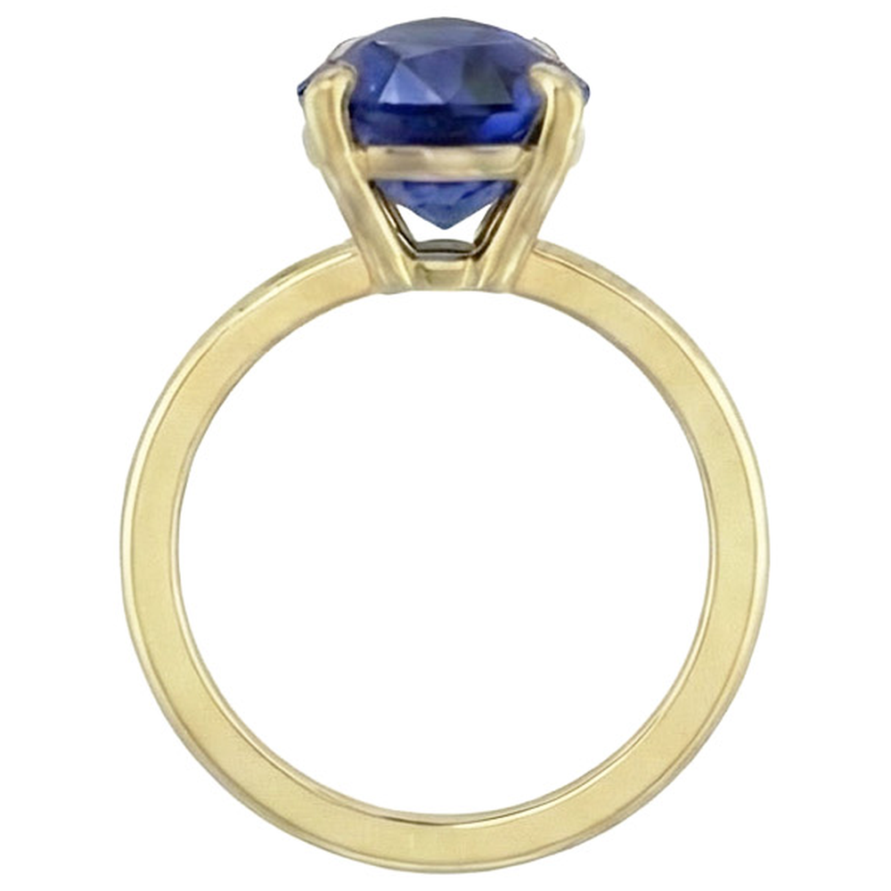 Natural Real ( Not Lab Grown ) Ceylon Sapphire Solitaire Ring Teardrop Style Pear 3.50 Carats