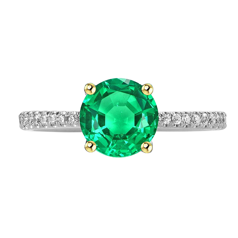 Classy Green Emerald Wedding Ring