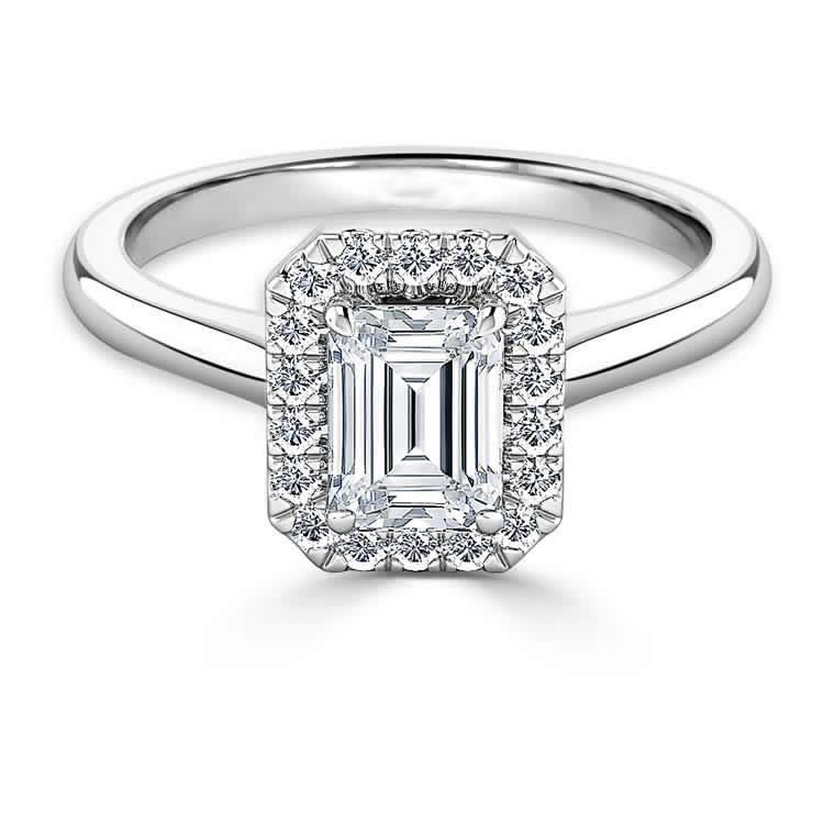 Classy Emerald Cut Diamond Wedding Ring