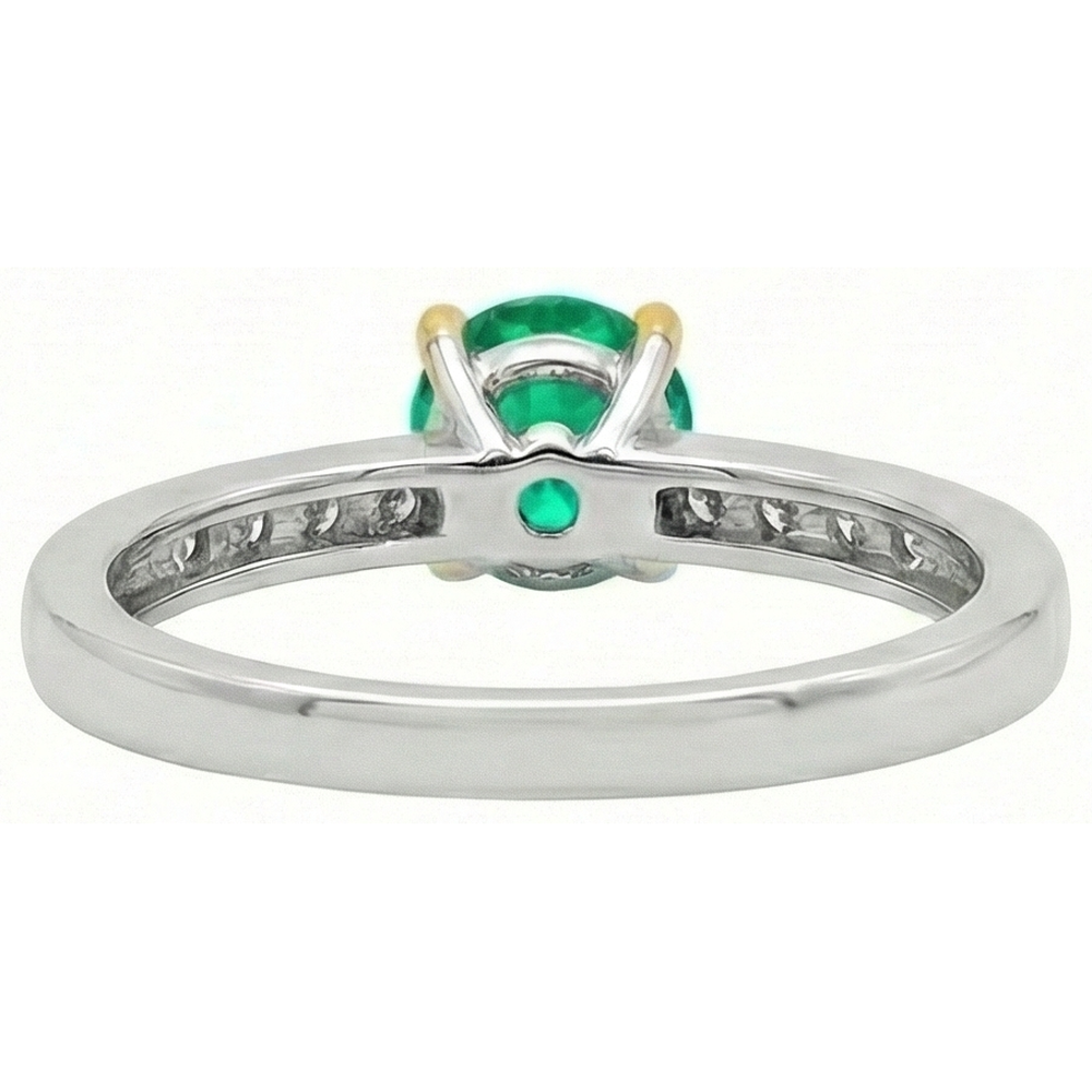 Natural Real ( Not Lab Grown ) Colombian Green Emerald GIA Ring Anniversary Ladies Jewelry