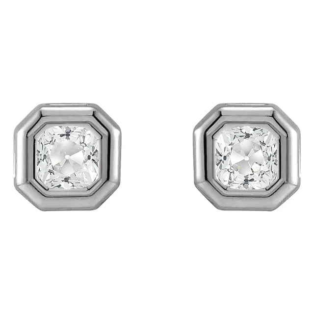 Cushion Diamond Earrings For Men