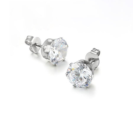 DIAMOND 4.02 Carats Prong Set Sparkling Lab Grown Diamonds Studs Earrings White Gold