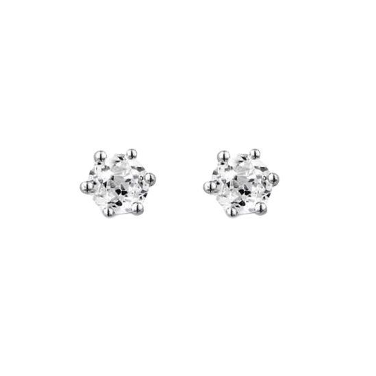 natural round diamond 2ct earring side angle