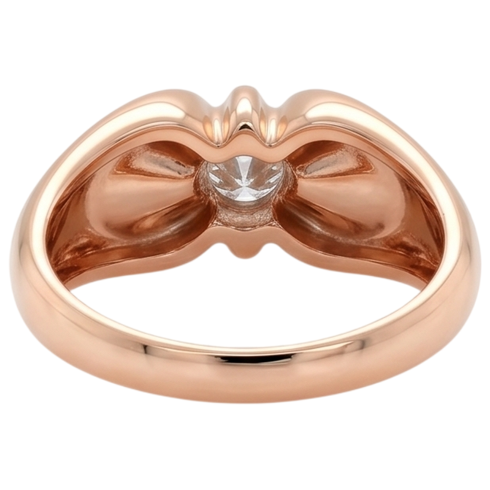 Engagement Ring 1 Carat Claw Prong Setting Rose Gold 10K Diamond