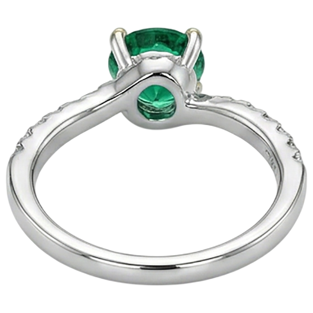 Natural Real ( Not Lab Grown ) Fancy Green Emerald GIA Diamond Ring Twisted Shank Jewelry