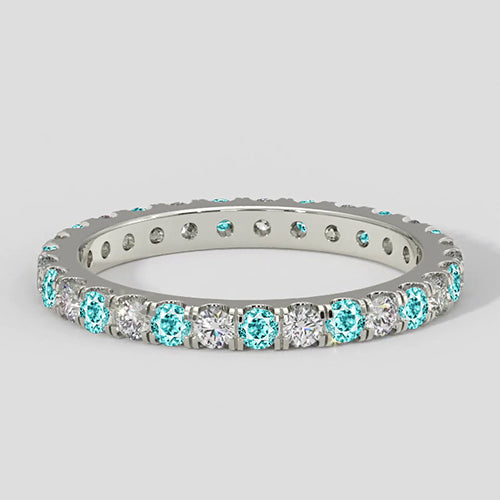 Natural Real ( Not Lab Grown ) Full Eternity Paraiba Band