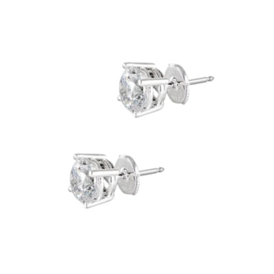 GIA CERTIFIED Lab Grown 2 Carats Round Diamond Studs Earring Ladies Jewelry White Gold