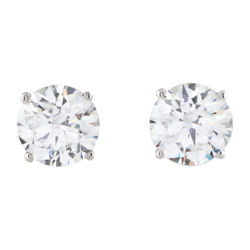 GIA CERTIFIED Lab Grown Diamond Stud Earring Solid White Gold Women Jewelry 2 Carats