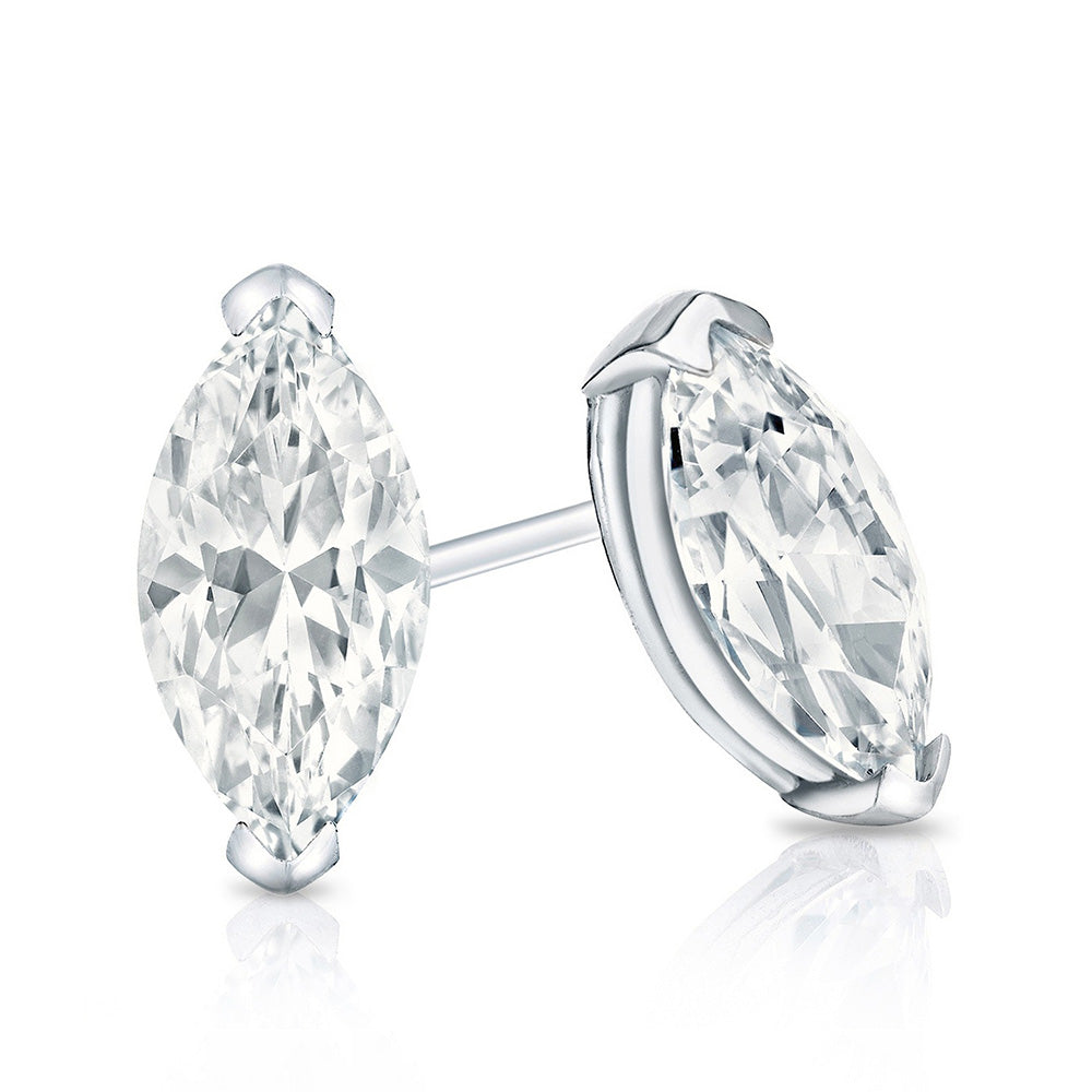 natural marquise diamond 4ct earring close up detail