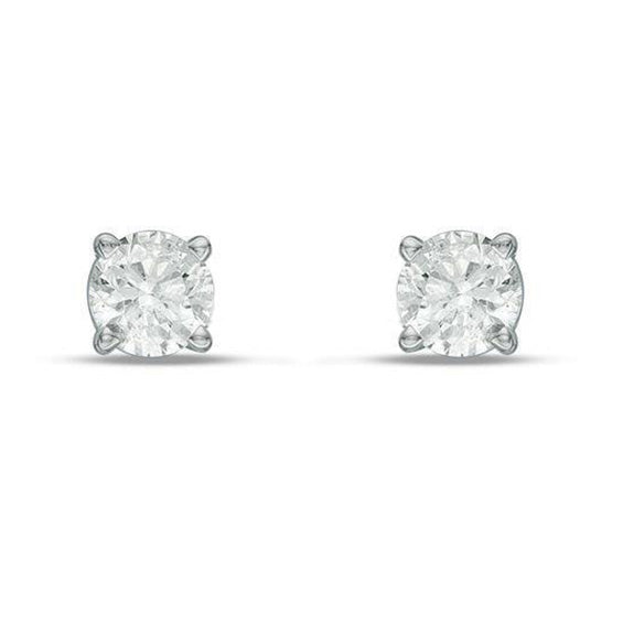 GIA Certified Lab Grown Diamonds Studs Earrings 2.00 Carats White Gold 14K