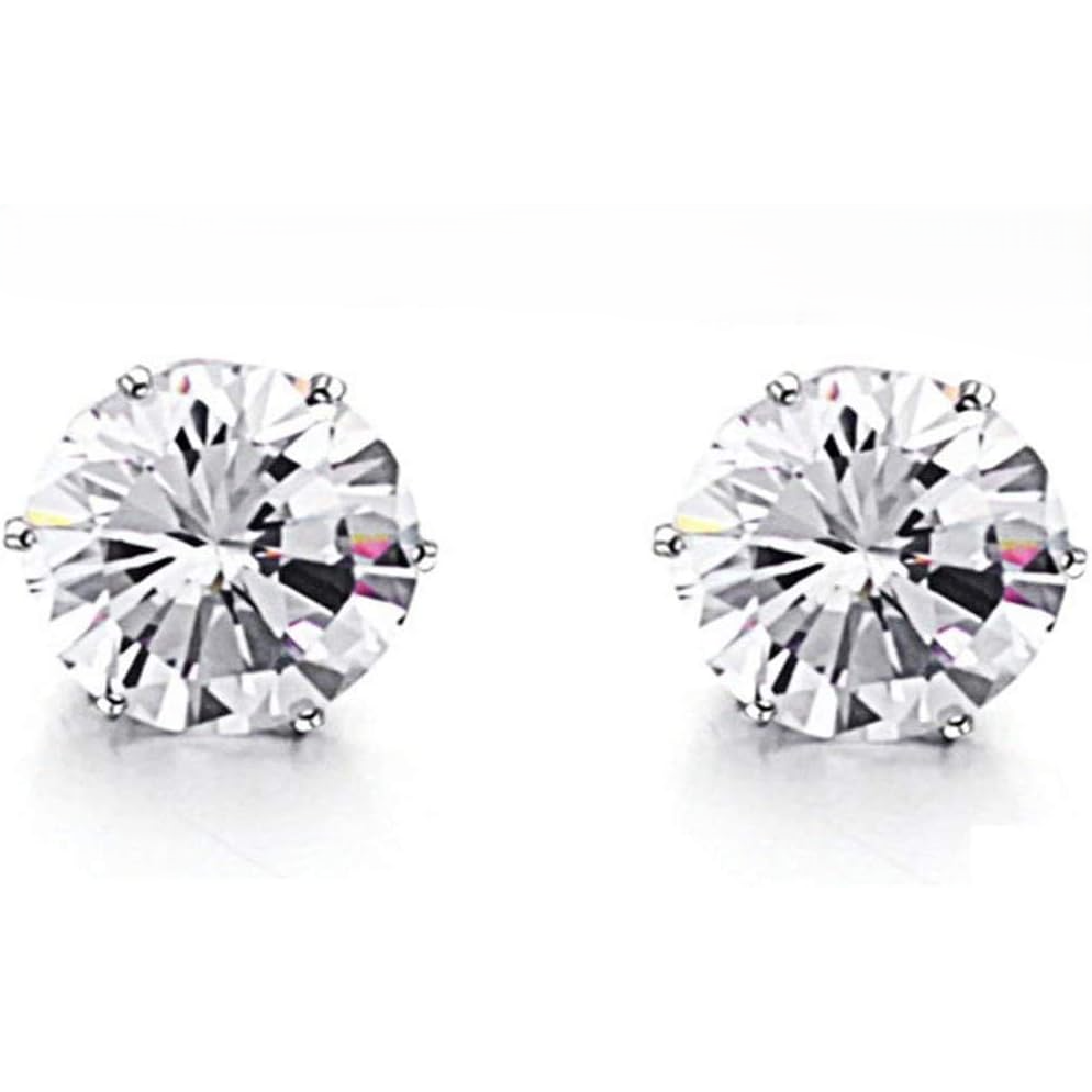 GIA Certified Lab Grown Diamonds Studs Earrings 3 Carats 14K White Gold New