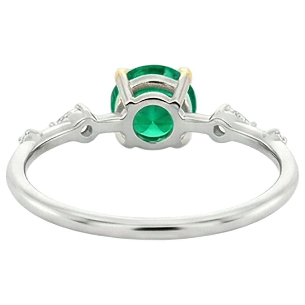 Natural Real ( Not Lab Grown ) Green Emerald GIA Anniversary Ring Dainty Casual Jewelry