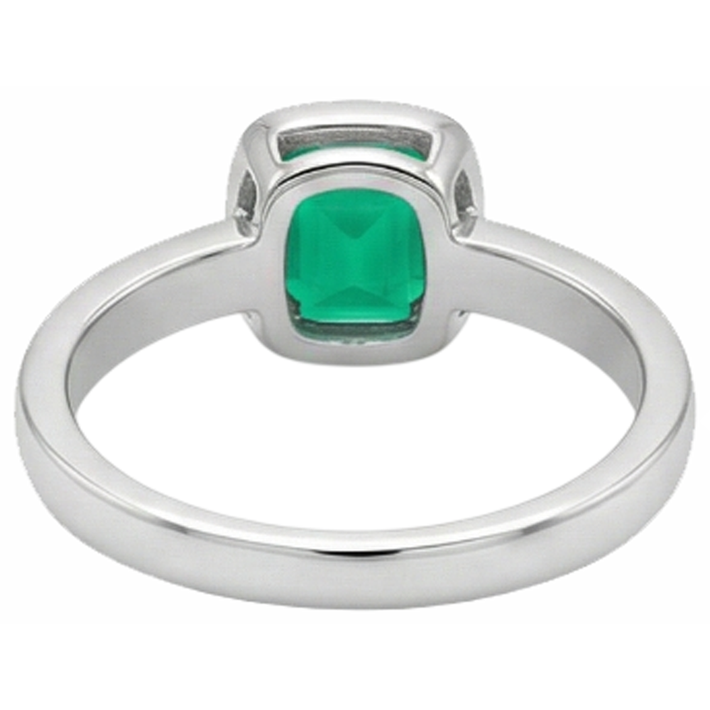 Natural Real ( Not Lab Grown ) Green Emerald GIA Engagement Ring With Diamonds