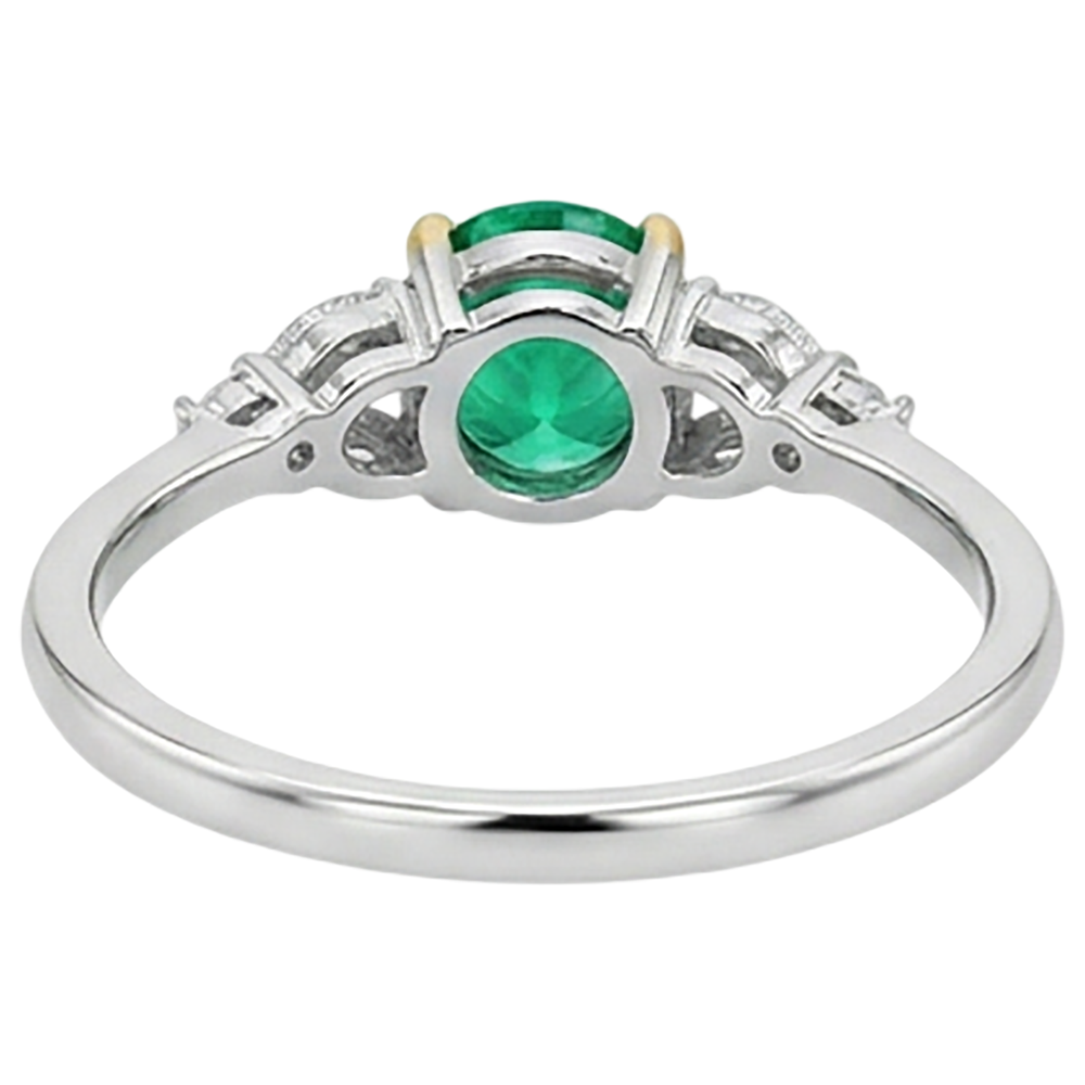 Natural Real ( Not Lab Grown ) Green Emerald GIA Ring Marquise Diamond Jewelry