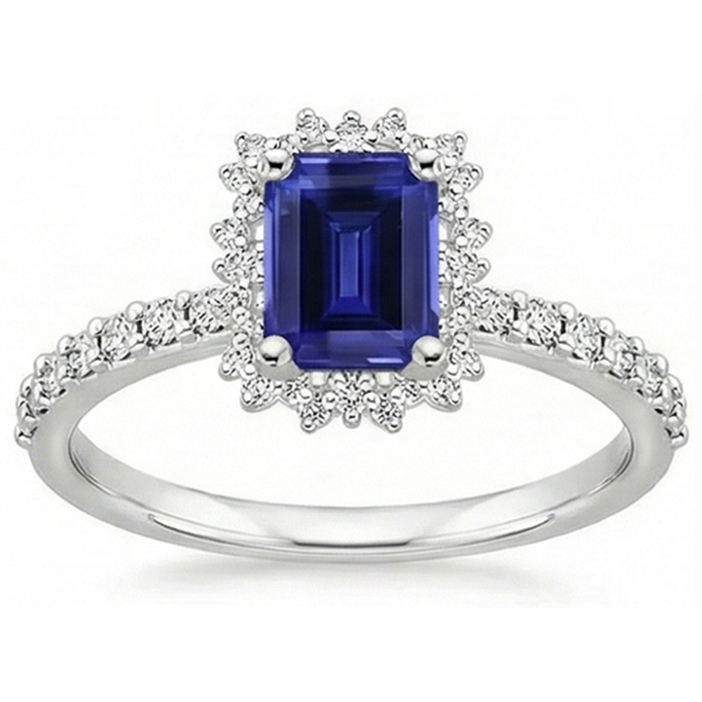 natural round sapphire 1.50ct ring close up detail