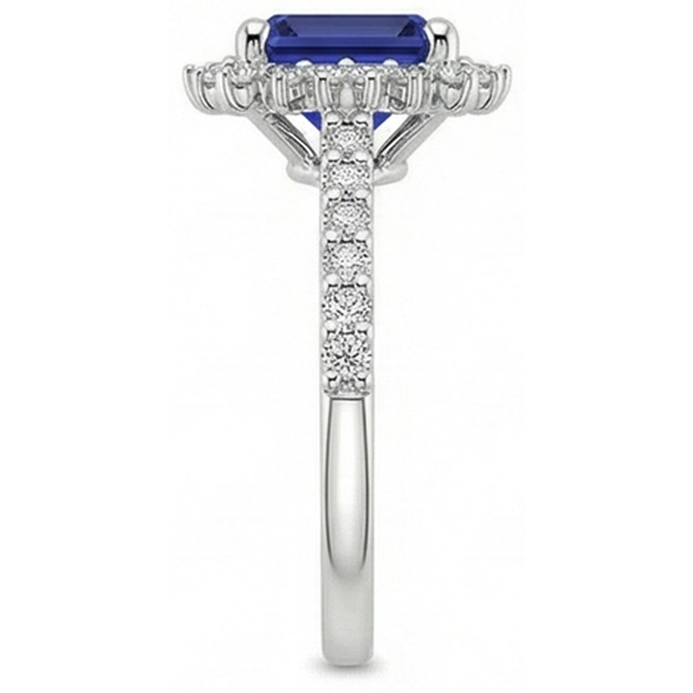 natural round sapphire 1.50ct ring band detail