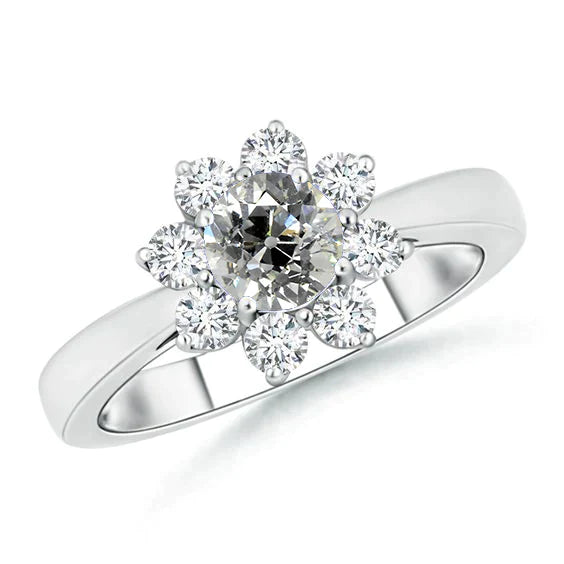 Halo Cluster Engagement Diamond Ring