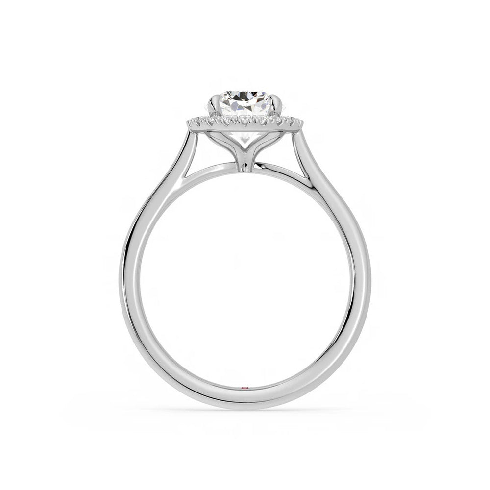 Halo 11 Carat Round Large Lab Grown Diamond Ring