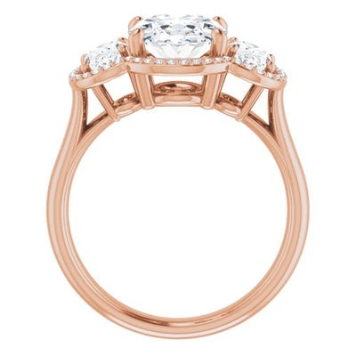 natural round diamond 12.50ct ring side angle