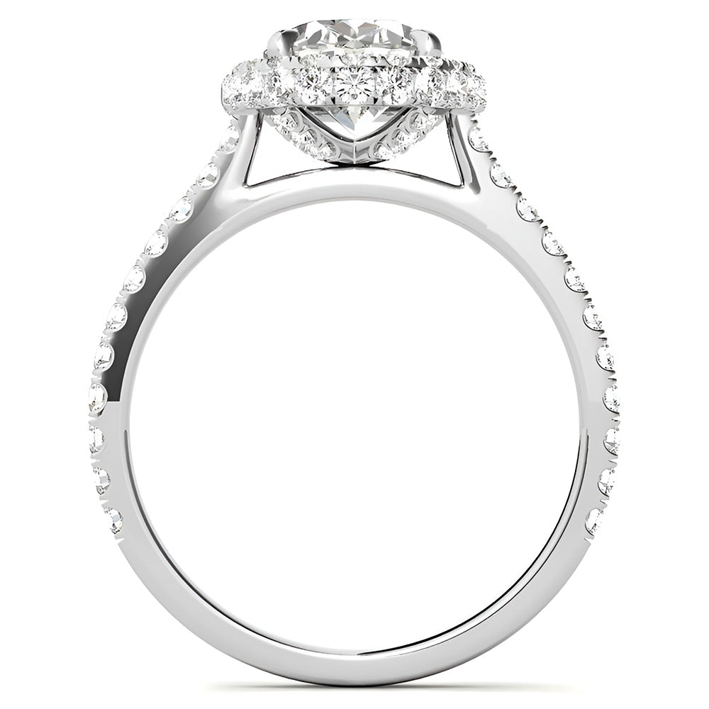 Halo Oval & Round Old Cut Natural Real Diamond ( Not Lab Grown ) Anniversary Ring 6 Carats