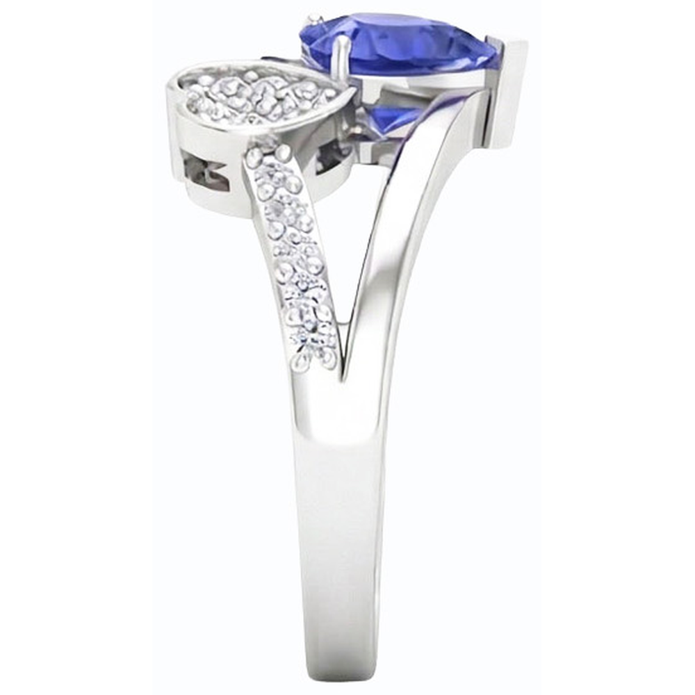 Heart Sapphire Gemstone Ring 2.50 Carats Natural Earth Mined Diamond Split Shank Gold