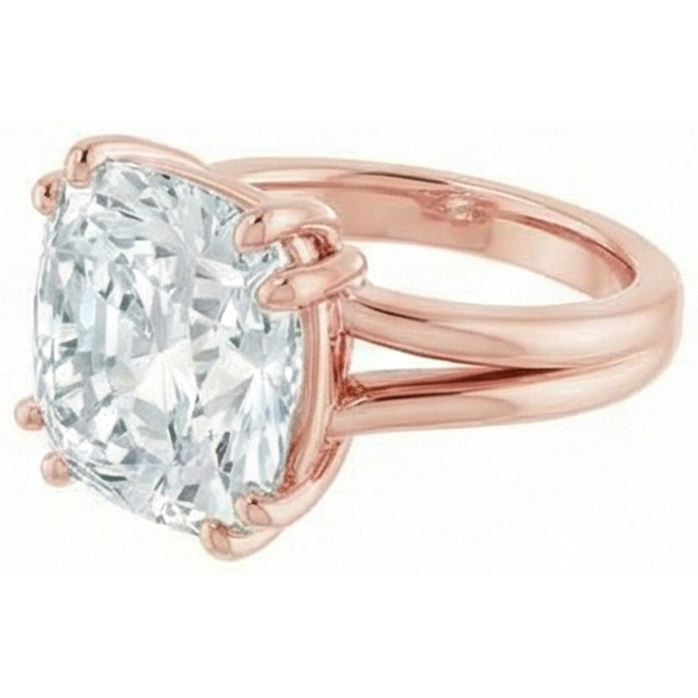 Huge 8 Carat Cushion Natural Real Diamond ( Not Lab Grown ) Ring