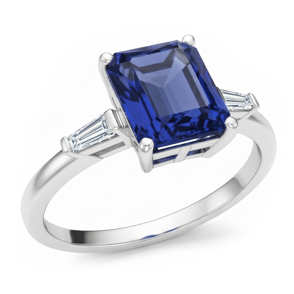 IGI CERTIFIED Lab Grown 11 Ct Big Sapphire Ring