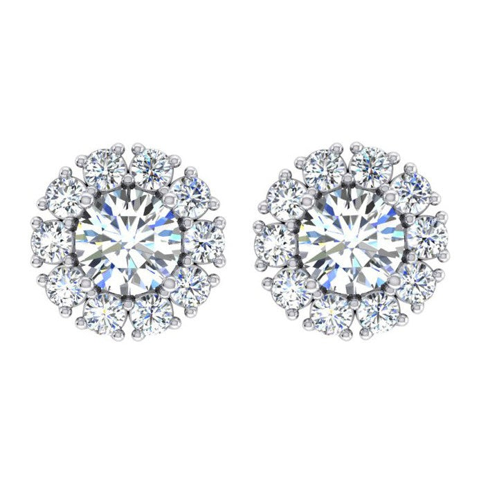 Ladies Diamond Studs With Jackets