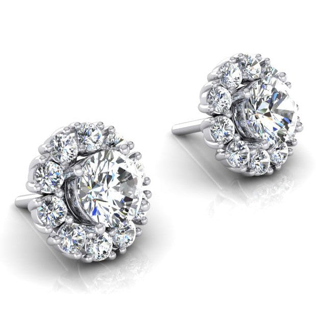 Ladies Diamond Studs With Jackets