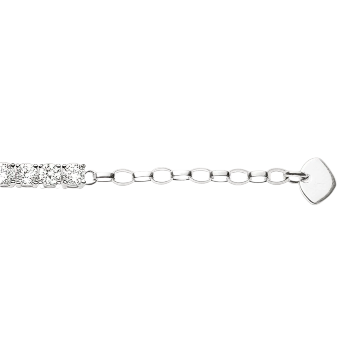Ladies Bracelet White Gold 14K 6.75 Ct. Prong Setting Round Lab Grown Diamonds