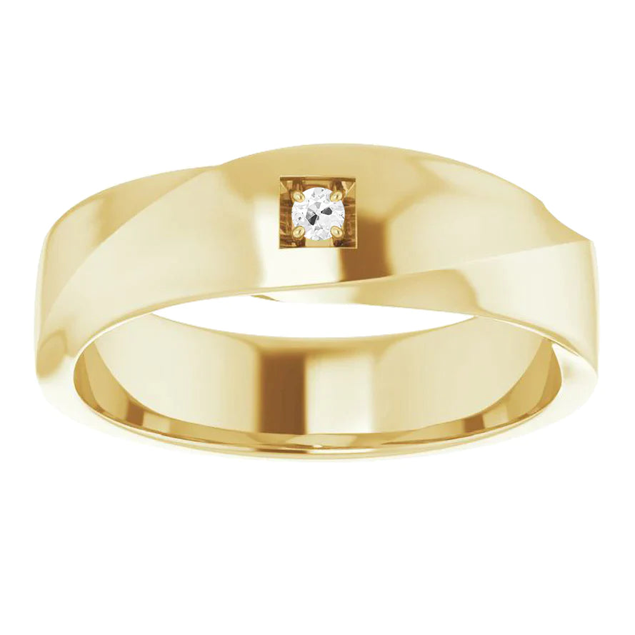 Mens Yellow Gold Diamond Ring