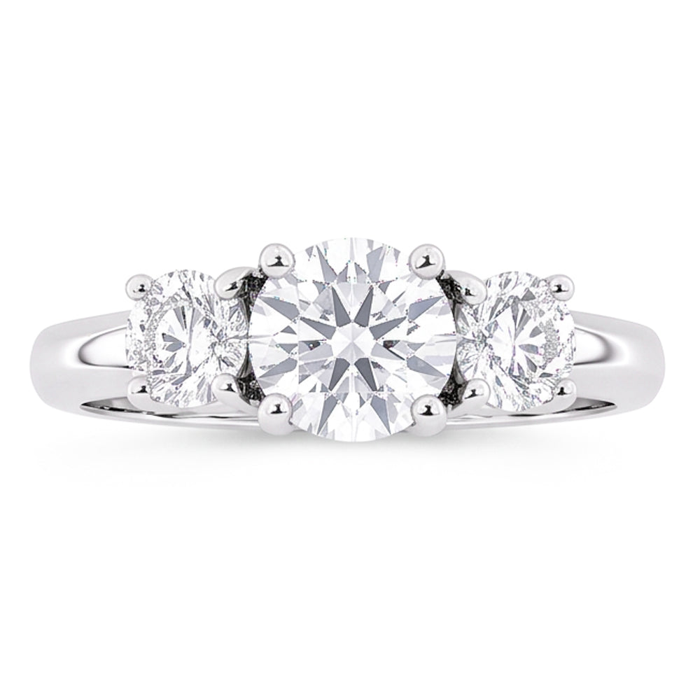 Natural Diamond Ring 2.20ct - White Gold 14K