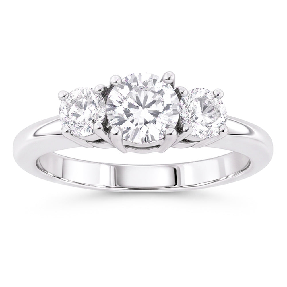 Natural Diamond Ring 2.20ct - White Gold 14K