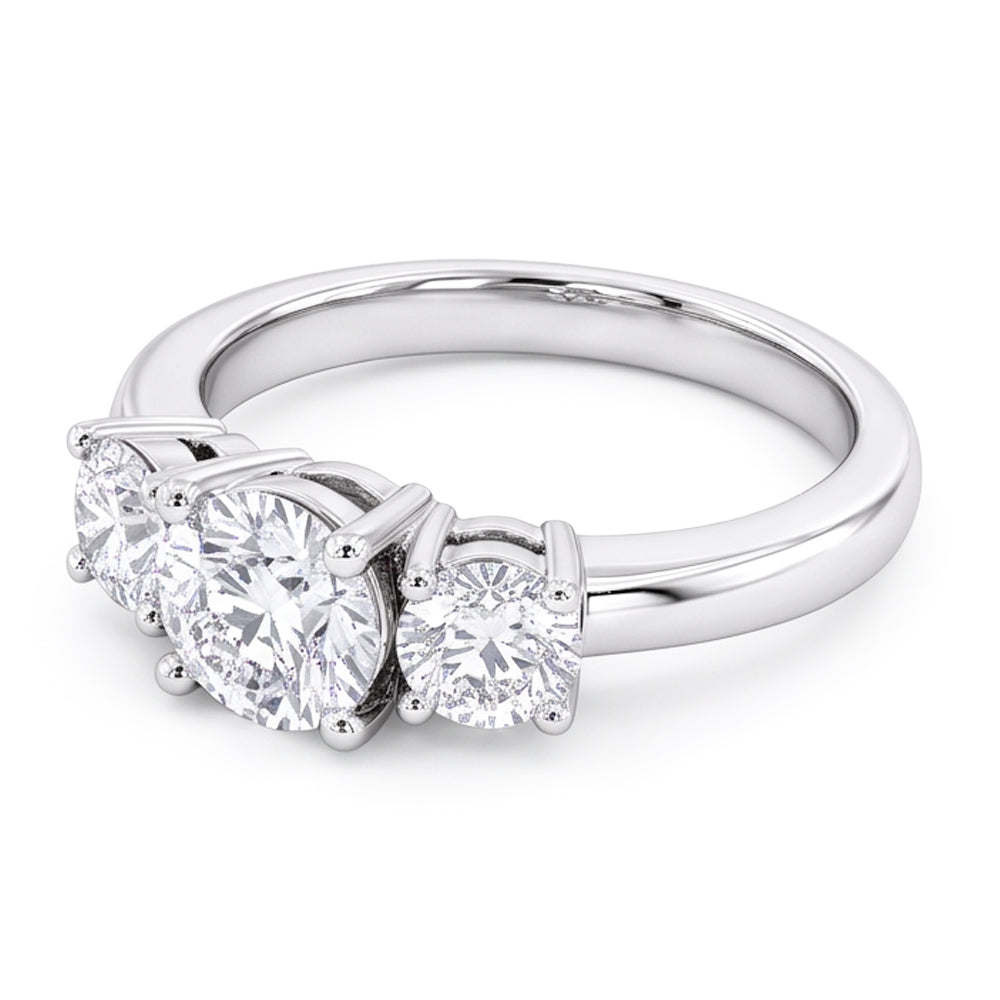 Natural Diamond Ring 2.20ct - White Gold 14K