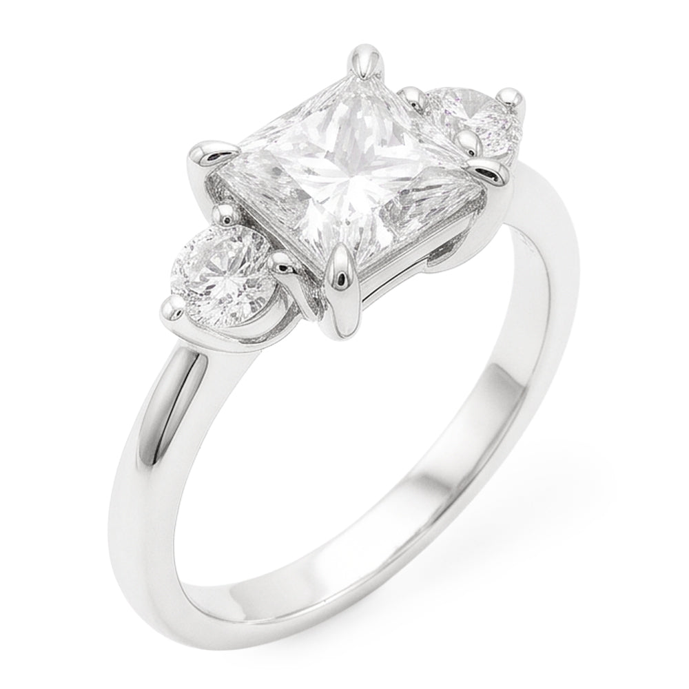 Natural Diamond Ring 2.25ct - White Gold 14K