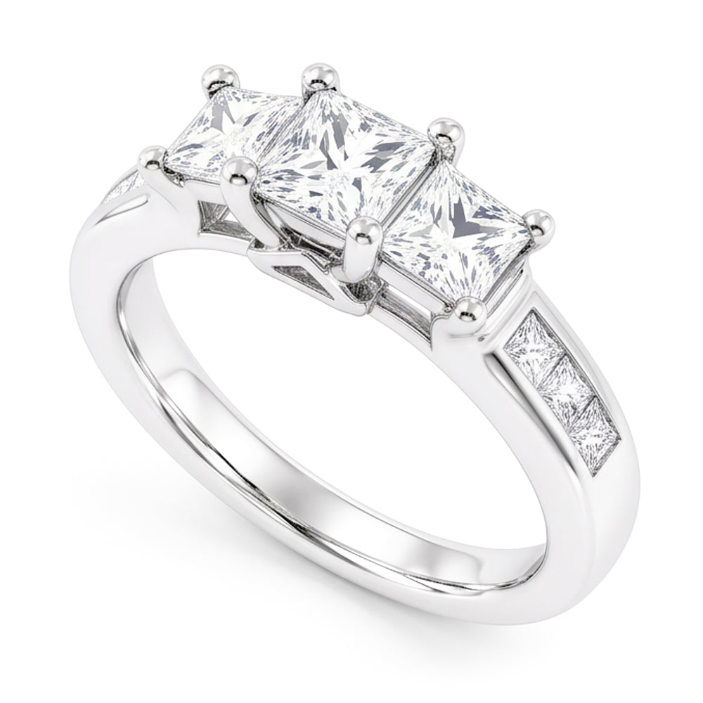 Natural Diamond Ring 2.25ct - White Gold 14K