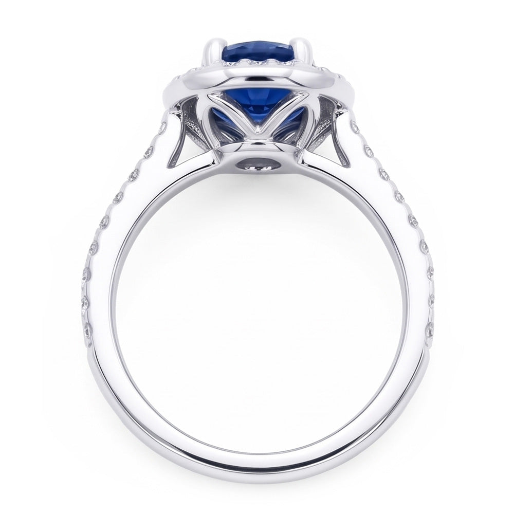 Natural Diamond Ring 2ct - White Gold 14K