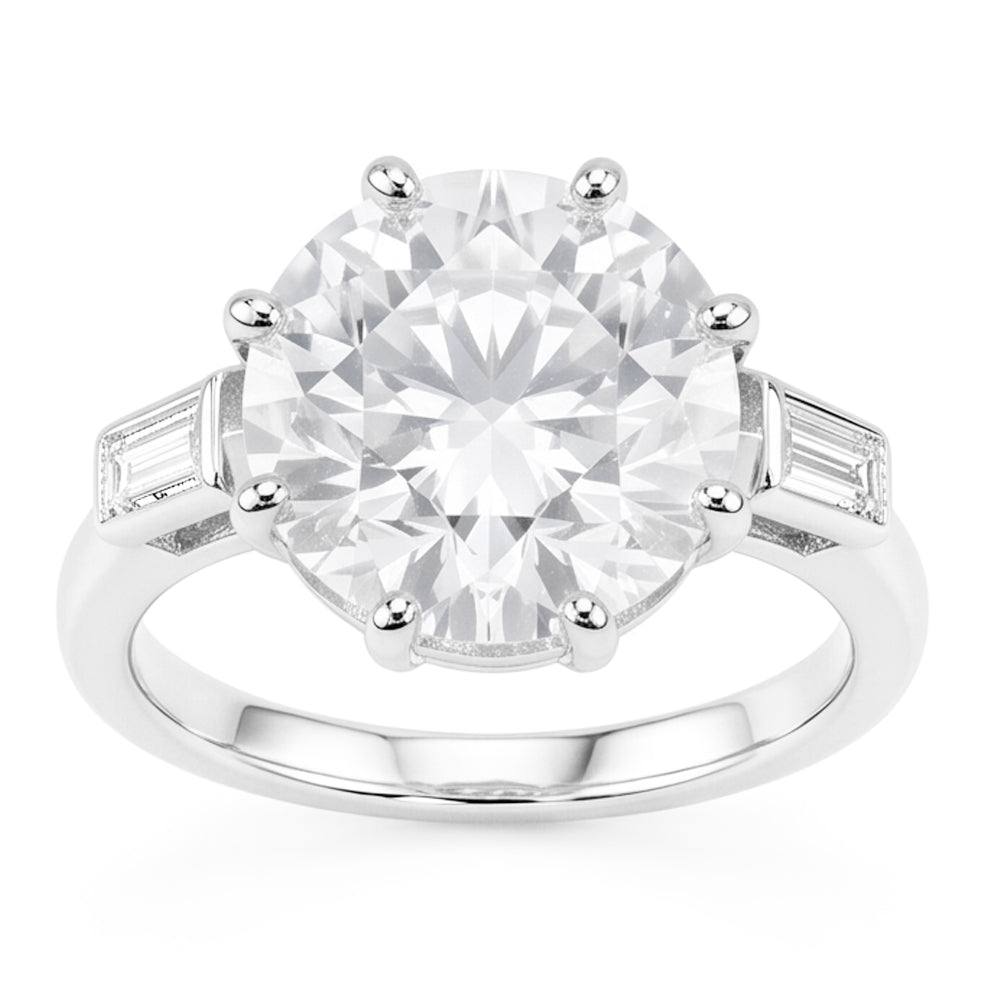 Natural Diamond Ring 3.25ct - White Gold 14K