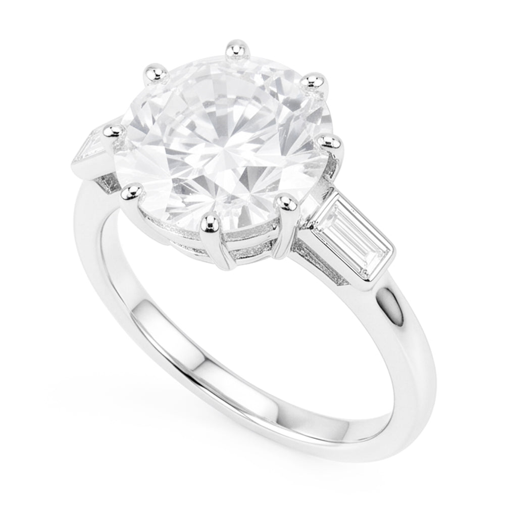 Natural Diamond Ring 3.25ct - White Gold 14K