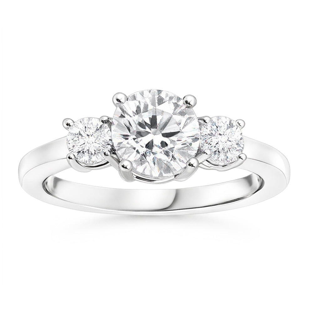 Natural Diamond Ring 3.50ct - White Gold 14K