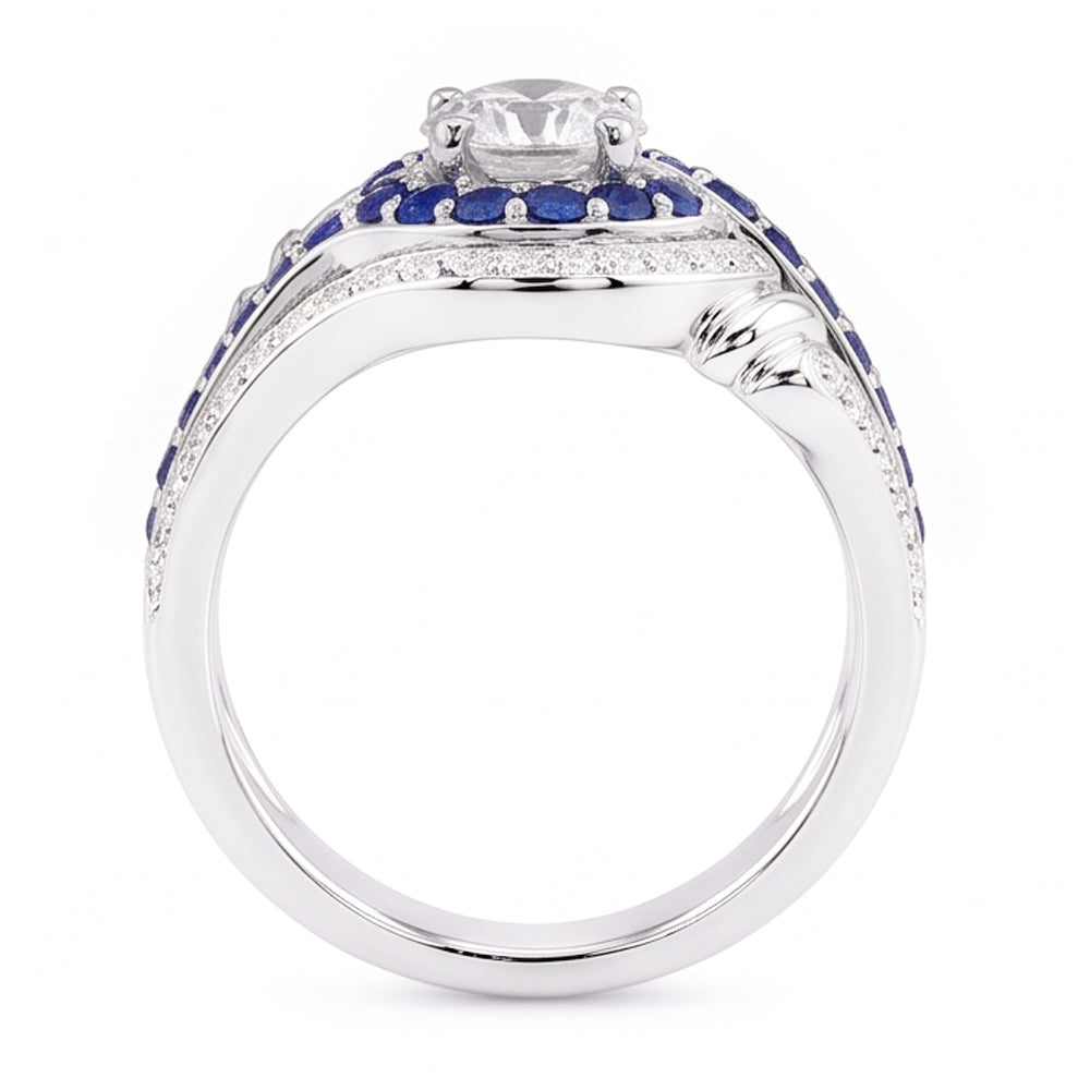 Natural Diamond Ring 3.50ct - White Gold 14K