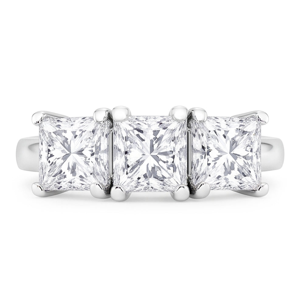 Natural Diamond Ring 3ct - White Gold 14K
